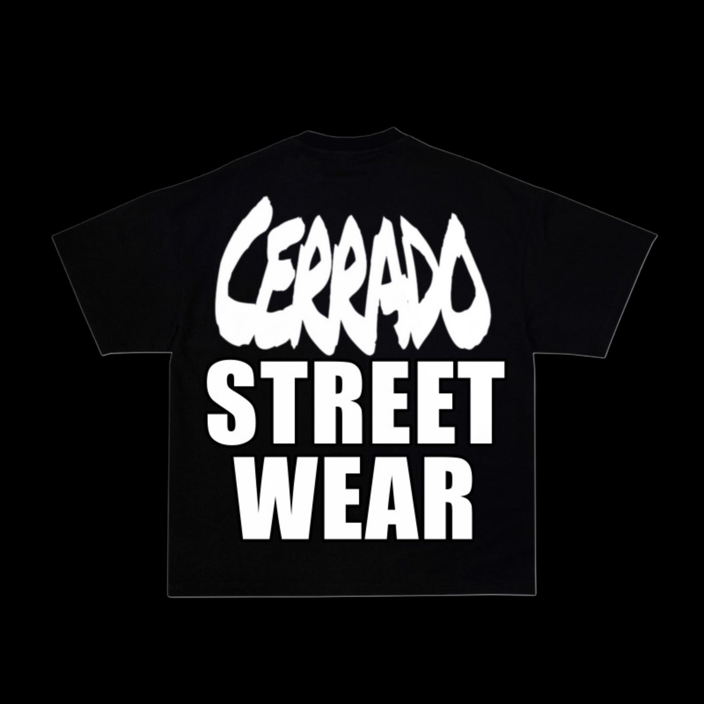 Black retro CERRADO “streetwear” boxy T-shirt
