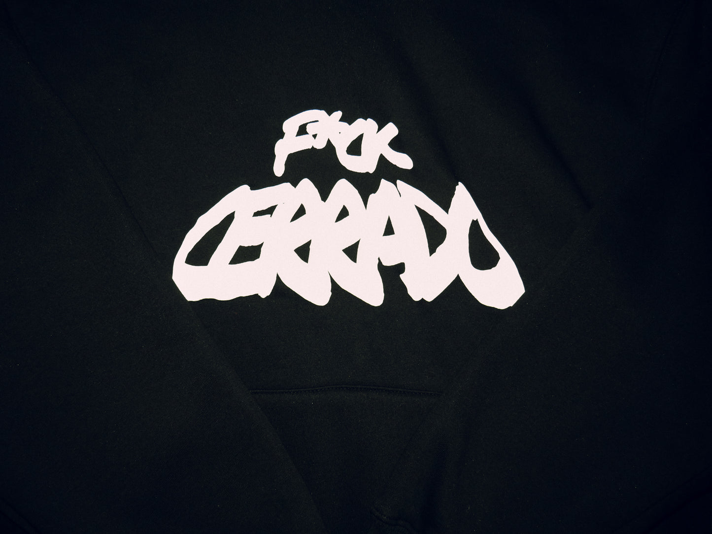 “F*ck CERRADO” black oversized hoodie